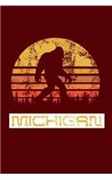 Michigan: Bigfoot themed journal with names of States in America.