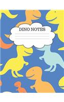 Dino Notes: Dinosaur Notebook for Kindergarten (Standard Size Wide Ruled Personalized Journal)