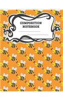 Composition Notebook: A 8.5x11 Inch Matte Softcover Paperback Notebook Journal With 120 Blank Lined Pages -Story Paper- Geometric Pattern Yellow Orange Horizontal Plaid
