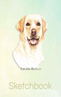 Sketchbook: Labrador Retriever Dog Blank Sketchbook for kids White Paper for Drawing, Doodling or Sketching 8.5 x 11 100 page