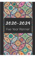 2020-2024 Five Year Planner: Colorful Mandala Cover, Monthly Schedule Organizer, 60 Month Calendar Planner Agenda with Holidays Pocket Size