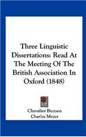 Three Linguistic Dissertations
