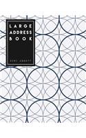 Large Address Book: (8x10 Inches) Large Size Suitable for Seniors - 360 Blank Contacts to Fill In: In Minimal Geometric Design