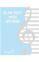 Blank Sheet Music Composition Manuscript Staff Paper Art Music CLASS 12 Notebook Birthday Gift: Sheet Music Notebook / Journal Gift, 100 Pages, 8x10, Soft Cover, Matte Finish