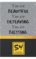 54th Birthday Journal