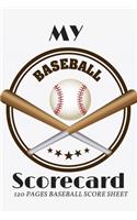 Baseball Scorecard: Memories Journal Baseball, Baseball Scorekeeper Book Gifts, Baseball Score Notebook, Baseball Score Sheets, Baseball Scorekeeping Book