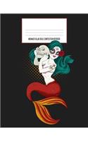 Mermaid Sugar Skull Composition Notebook