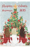 Christmas Calendar Organizer 2019: Cute Matching Christmas Pajamas - October - December 2019 Weekly And Monthly Calendar - Holiday Planner With Lots Of Checklist To Get You Organized 