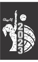 Class of 2023: Volleyball & Female Volleyball Player Blank Notebook Graduation 2023 & Gift