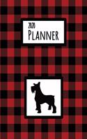 2020 Planner: Schnauzer Red and Black Buffalo Plaid Dated Daily, Weekly, Monthly Planner With Calendar, Goals, To-Do, Gratitude, Habit and Mood Trackers, Affirmat