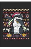 Ugly Christmas - Penguin: Graph Paper Notebook / Journal (6" X 9" - 5 Squares per inch - 120 Pages) - Ugly Christmas Gift Idea