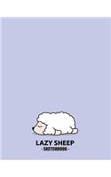lazy sheep sketchbook: Lazy sheep on purple cover (8.5 x 11) inches 110 pages, Blank Unlined Paper for Sketching, Drawing, Whiting, Journaling & Doodling(5 Lazy Sheep on Purple Sketchbook)