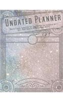 Undated Planner Monthly Large Format 8.5"x11" Chic Modern Life Scheduler: with Daily Habit Tracker and Motivational Quotes