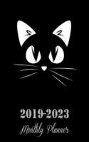 2019-2023 Monthly Planner: Black Cat Cover, 8 X 10 Five Year 2019-2023 Calendar Planner, Monthly Calendar Schedule Organizer (60 Months Calendar Planner) with Holidays and Ins