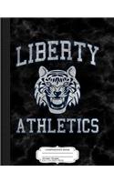 Vintage Liberty High Athletics Composition Notebook: College Ruled 93/4 X 71/2 100 Sheets 200 Pages for Writing