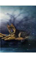 German Shepherd Notebook: 8.5 X 11 202 Wide Ruled Pages
