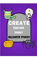 Create Your Own Spooky Halloween Stories: Lined Blank Halloween Book for Kids, 100 Pages, Purple Scream(Halloween Crafts)