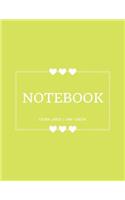 Notebook Extra Large: Lime Green: Notebook 8.5 X 11: Notebook 400 Pages