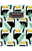 Notebook by: Hornbill On The Cover Of The Blue Notebook Journal Diary, 110 Lined pages, 8.5" x 11"(3 Hornbill Notebook)