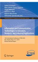 Information and Communication Technologies in Education, Research, and Industrial Applications