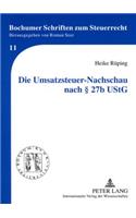 Die Umsatzsteuer-Nachschau Nach § 27b Ustg