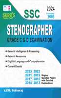 SURA`S SSC Stenographer Grade C & D Exam Book Guide and Original Question Papers in English Medium 2024