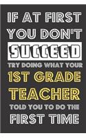 If At First You Don't Succeed Try Doing What Your 1st Grade Teacher Told You To Do The First Time