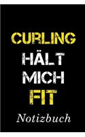 Curling Hält Mich Fit Notizbuch