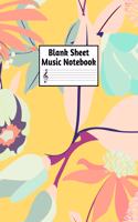 Blank Sheet Music Notebook: Easy Blank Staff Manuscript Book Large 8.5 X 11 Inches Musician Paper Wide 12 Staves Per Page for Piano, Flute, Violin, Guitar, Trumpet, Drums, Cell