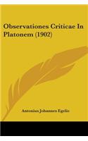 Observationes Criticae In Platonem (1902): (English)