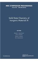 Solid-State Chemistry of Inorganic Materials III: Volume 658