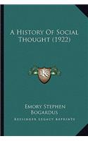 A History Of Social Thought (1922)