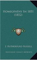 Homeopathy in 1851 (1852)