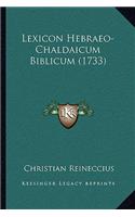 Lexicon Hebraeo-Chaldaicum Biblicum (1733)