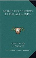 Abrege Des Sciences Et Des Arts (1847)