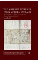 Material Letter in Early Modern England