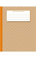 Composition Notebook: 8"x10" - Gold Gingham Cover from Scrawlables.com