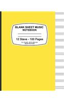 Blank Sheet Music Notebook (Yellow)