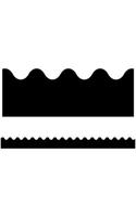 Black Scalloped Bulletin Board Borders