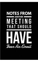 Notes From Another Meeting That Should Have Been An Email