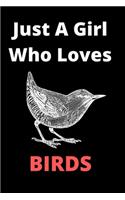 Just A Girl Who Loves Birds Journal