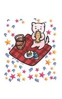 Picnic Stars Cat Notebook: Graph Paper Journal 6x9 - 120 Pages