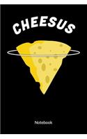 Cheesus. Notebook: Cheese Journal - Cheesus Christ, ruled 6x9.