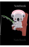 Notebook: Koala Bear Composition Notebook Journal Diary for Kids Girls Boys Students Black / Cute Koala Bear 6''x9'' Graphpaper 120 Pages The little notebook 