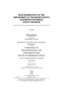 Reauthorization of the Department of Transportation's hazardous materials safety program