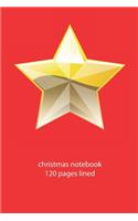 christmas notebook 120 pages lined: christmas notebook lined christmas diary christmas booklet christmas recipe book star notebook ruled christmas journal 120 pages 6x9 inches ca. DIN 
