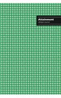 Attainment Lifestyle Journal, Creative Write-in Notebook, Dotted Lines, Wide Ruled, Medium Size (A5), 6 x 9 (Green)