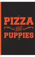 Pizza And Puppies: Blank Lined Journal - Journal For Pizza And Dog Lovers