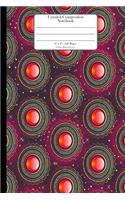 Unruled Composition Notebook. 6" x 9". 120 Pages. Circles Pattern Cover