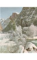 Mountains Winter Snowstorm Vintage Photo School Composition Book 130 Pages